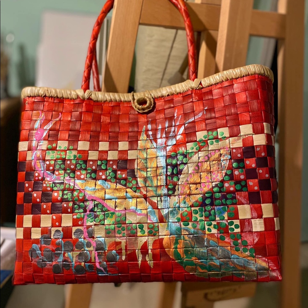 Handpainted native bag 🍃